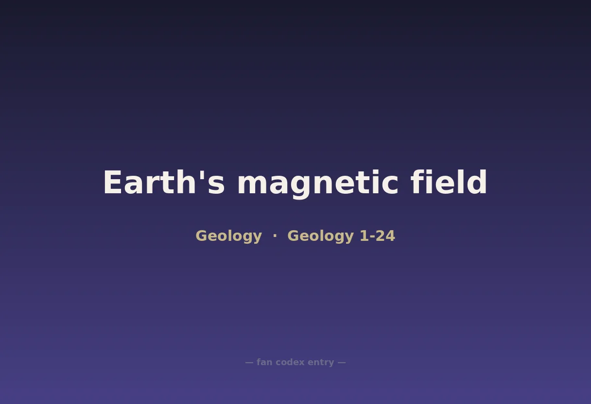 Earth's magnetic field