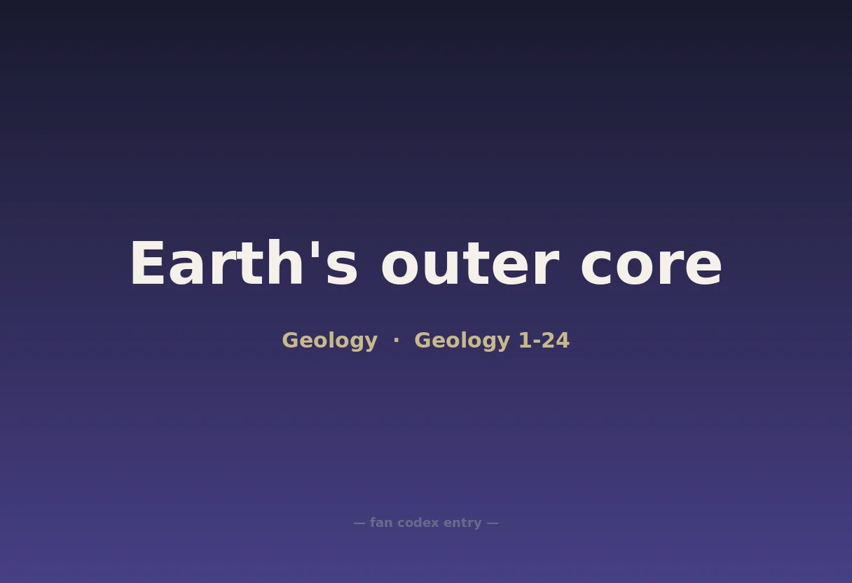 Earth's outer core