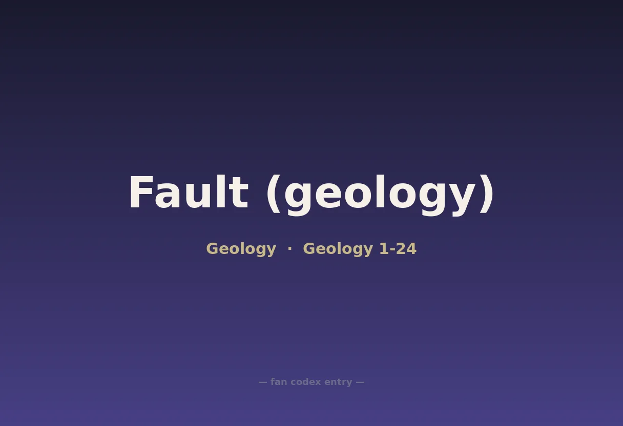 Fault (geology)