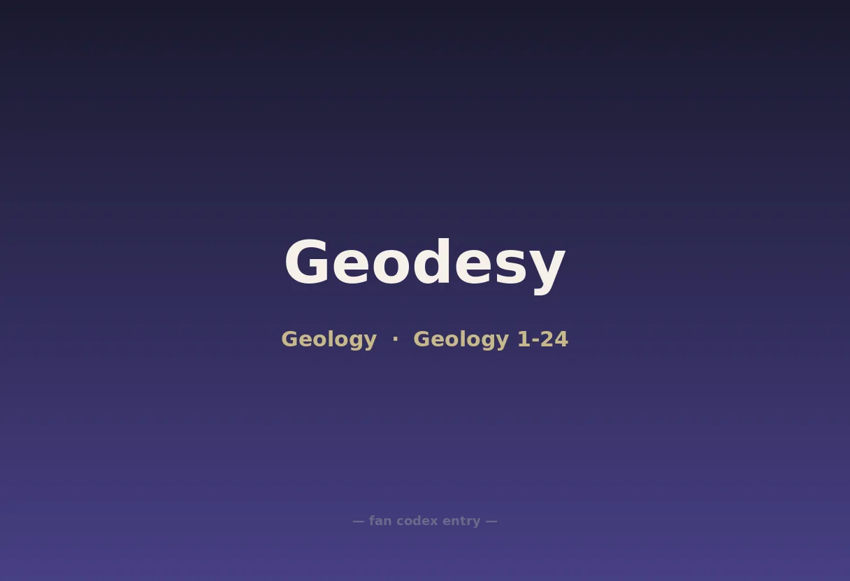 Geodesy