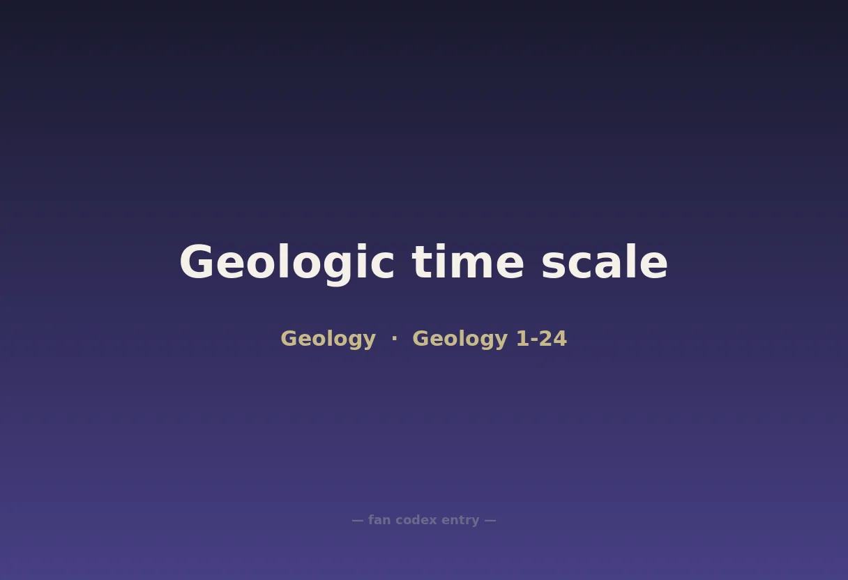 Geologic time scale