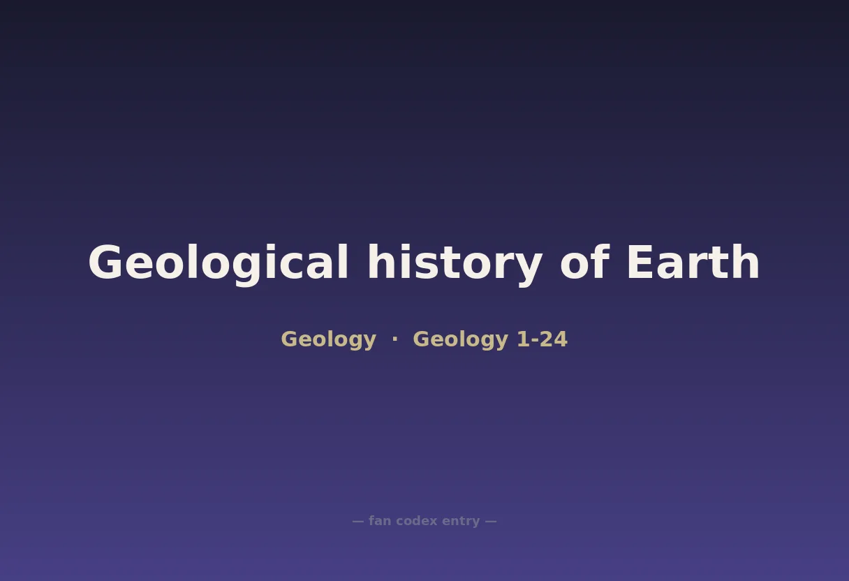 Geological history of Earth