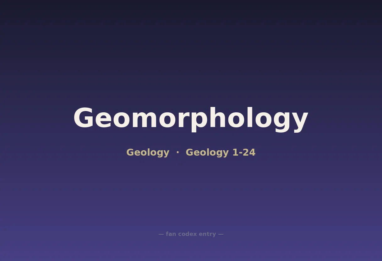 Geomorphology