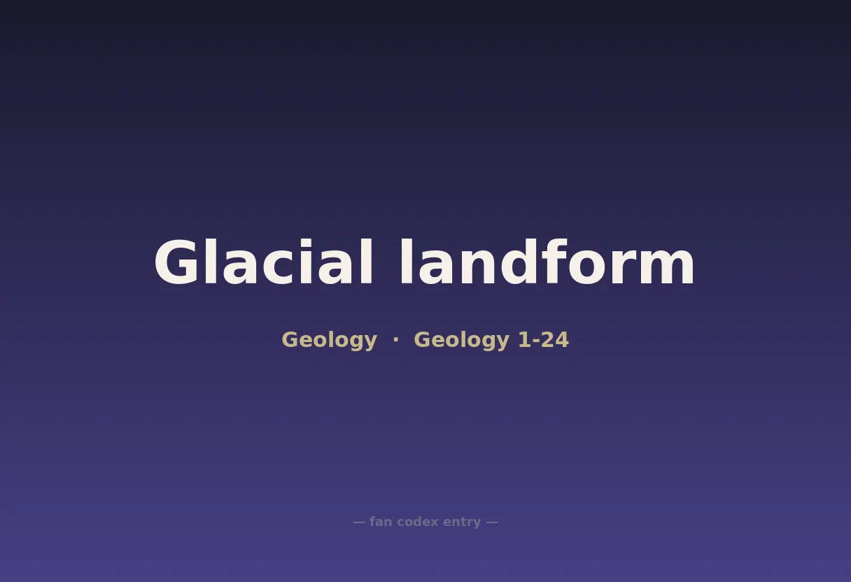 Glacial landform